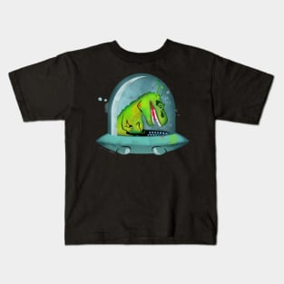 dinosaurs love Alien Kids T-Shirt